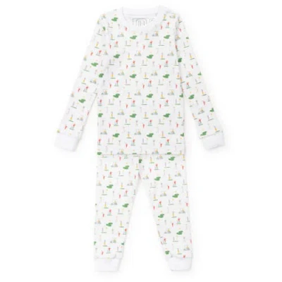 Lila And Hayes Kids'  Grayson Pajama Pant Set In White