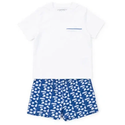 Lila And Hayes Kids'  Griffin Boys' Polo Golf Shirt In White