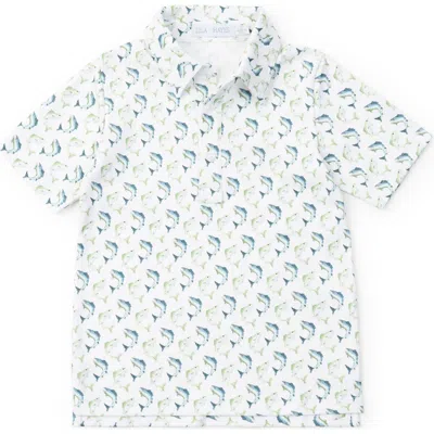 Lila And Hayes Kids'  Griffin Boys' Polo Golf Shirt In White