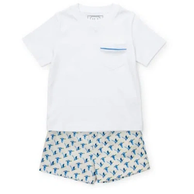 Lila And Hayes Hudson Boys' Short Set In Blue
