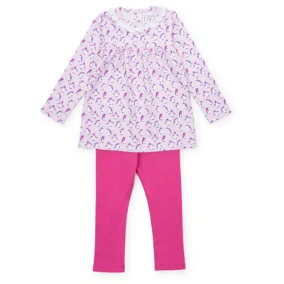 Lila And Hayes Babies'  Ivy Legging Set In Pink