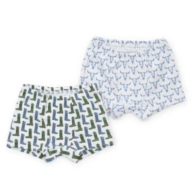 Lila & Hayes Boys Grayson Pajamas Set - Green Woodland Deer
