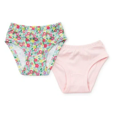 Lila And Hayes Kids'  Lauren Girls' Underwear Set In Arboretum Floral/light Pink
