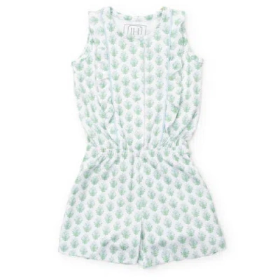 Lila And Hayes Babies'  Lola Girls' Romper In Green