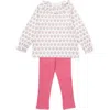 Lila And Hayes Lulu Girls' Legging Set In White