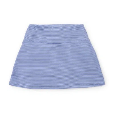 Lila And Hayes Kids'  Margot Girls' Performance Skirt In Blue Stripes