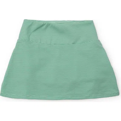 Lila And Hayes Kids'  Margot Girls' Tiered Skirt By Lh Sport In Green Stripes