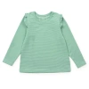 Lila And Hayes Mia Girls' Longsleeve Top By Lh Sport In Green Stripes