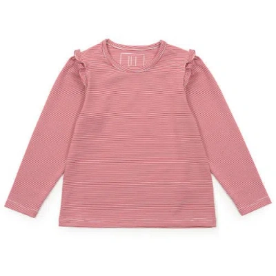 Lila And Hayes Kids'  Mia Girls' Longsleeve Top By Lh Sport In Red Stripes