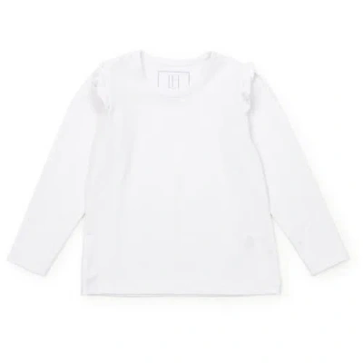 Lila And Hayes Kids'  Mia Girls' Longsleeve Top By Lh Sport In White