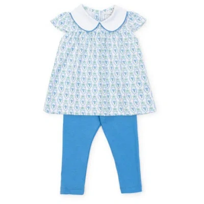 Lila And Hayes Babies'  Minden Girls' Legging Set In Hampton Blooms