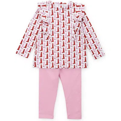 Lila And Hayes Babies'  Olive Set Girls' Legging Set In City Boots