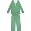 Lila And Hayes Pajama Longsleeve Top Pants Set In Green