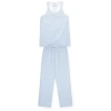 Lila And Hayes Pajama Pant Set In Blue