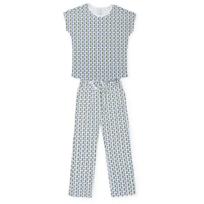Lila And Hayes Pajama Pant Set In Cowboy Boots