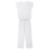 Lila And Hayes Pajama Pant Set In White