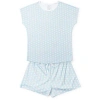 Lila And Hayes Pajama Short Set In Blue