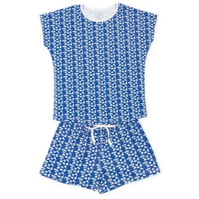 Lila And Hayes Pajama Short Set In Blue