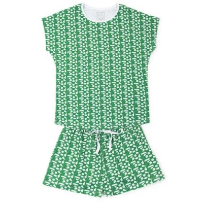 Lila And Hayes Pajama Short Set In Green