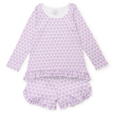 Lila And Hayes Pajama Short Set In Purple