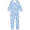 Lila And Hayes Kids'  Parker Zipper Pajama In Easter Time Blue