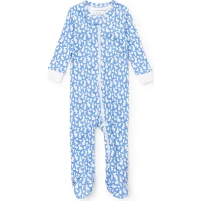 Lila And Hayes Parker Zipper Pajama In Easter Time Blue
