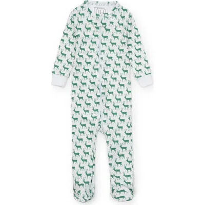 Lila And Hayes Kids'  Parker Zipper Pajama In Green