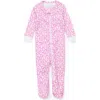 Lila And Hayes Kids'  Parker Zipper Pajama In Easter Time Pink