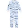 Lila And Hayes Kids'  Parker Zipper Pajama In Heart To Heart Blue