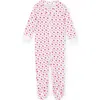 Lila And Hayes Kids'  Parker Zipper Pajama In Heart To Heart Pink
