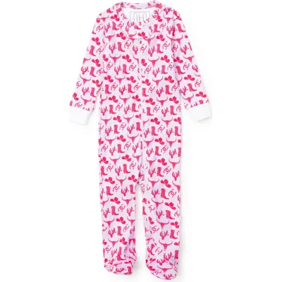 Lila And Hayes Kids'  Parker Zipper Pajama In Pink