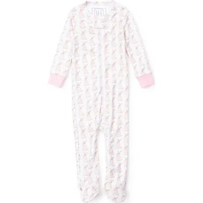 Lila And Hayes Kids'  Parker Zipper Pajama In Pink