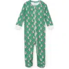 Lila And Hayes Parker Zipper Pajama In Santa's Helper