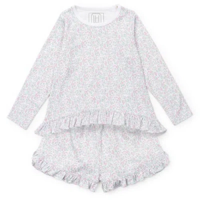 Lila And Hayes Kids'  Rorie Girls' Short Set In Gray