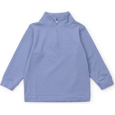 Lila And Hayes Kids'  Sam Quarter Zip Pullover By Lh Sport In Blue Stripes