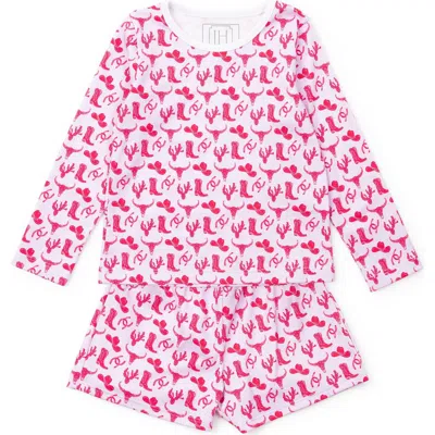 Lila And Hayes Kids'  Sophie Girls' Short Set In Pink