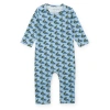 Lila And Hayes Babies'  Thompson Boys' Romper In North Pole Express