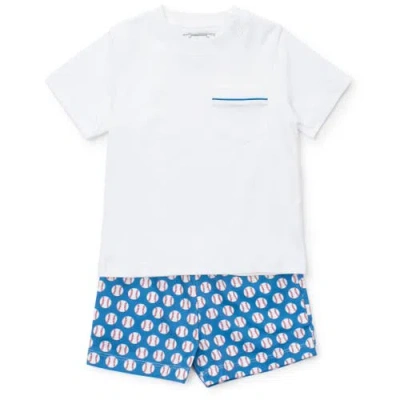 Lila And Hayes Kids'  Walker Boys' Short Set In Baseball Grandslam