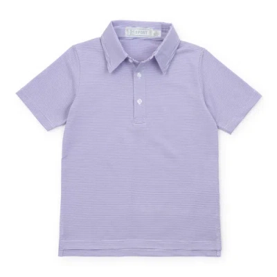 Lila And Hayes Kids'  Will Boys' Golf Polo Shirt By Lh Sport In Purple Stripes