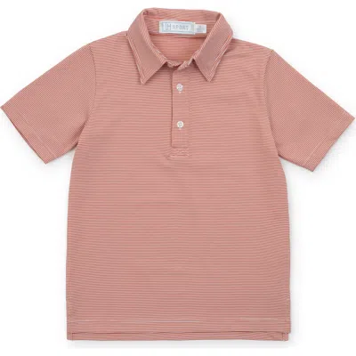 Lila And Hayes Babies'  Will Boys' Golf Polo Shirt By Lh Sport In Red