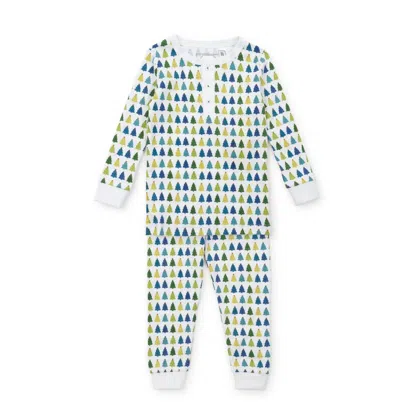 Lila + Hayes Kids' Boy's Jack Pajama Pant Set In Christmas Tree Cool In White