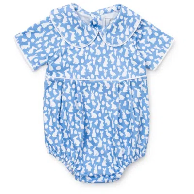 Lila + Hayes Babies' Boy's Palmer Bubble Romper In Easter Time Blue