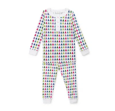 Lila + Hayes Kids' Girl's Alden Pajama Pant Set In Christmas Tree Bright In Multi