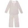 Lila + Hayes Women's Christmas Pajama Set In Candy Cane & Holly In Multi