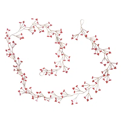 Lila Rasa Gold / Red Red Berries Metal Garland In Multi
