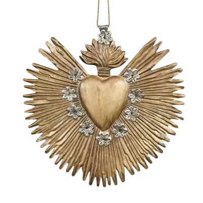 Lila Rasa Gold / Silver Shining Rays Golden Heart