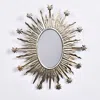 Lila Rasa Gold / Silver Sunshine Wall Mirror 21x2x24 Cm
