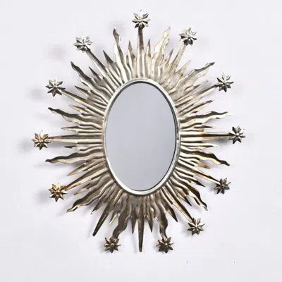 Lila Rasa Gold / Silver Sunshine Wall Mirror 21x2x24 Cm