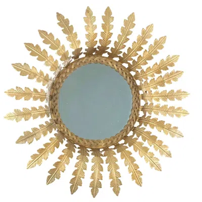 Lila Rasa Golden Leaf Accent Mirror
