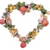 Lila Rasa Heart  Wreath With Buds In Multi